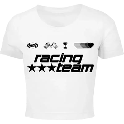 Dames crop top Miss Tee Number One Racing Team