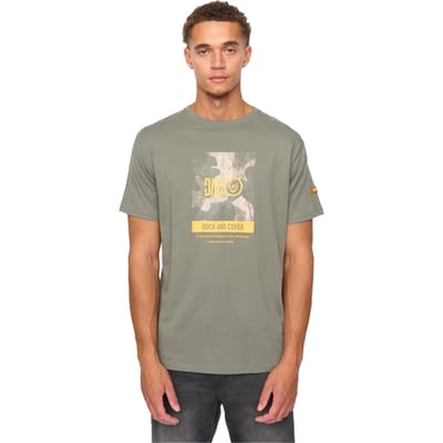 Duck and Cover Heren Camostack T-Shirt (Donkergroen)