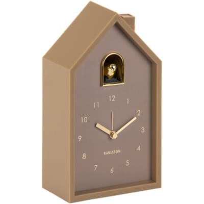 Karlsson wekker modern cuckoo oro mocha brown