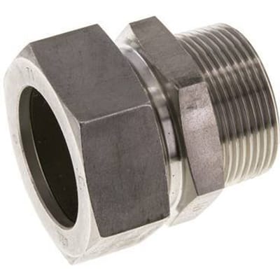 42L & R1-1/2'' RVS Rechte Snijringkoppeling Buitendraad 160bar ISO 8434-1