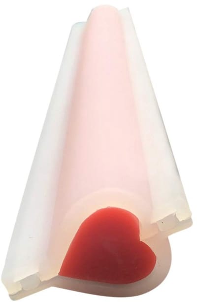 Dailygoods- Siliconen Mal Hartvormig - Bakvormen - Mallen voor Zeep - Mallen voor Chocolade - Mallen voor Cake - Voedingskwaliteit Siliconen - 32 x 6 x 3,2 cm - Bakvorm
