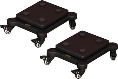 Subwoofer Isolatie Stand - Speaker Voeten Platform - Geluid Optimaliseren - Versterkte Koperen Spikes - 38x12x43cm - Zwart