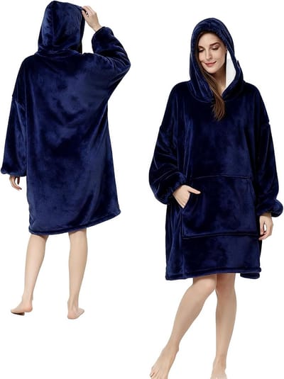 Luxe Warme Hoodiedeken met Mouwen voor Dames en Heren