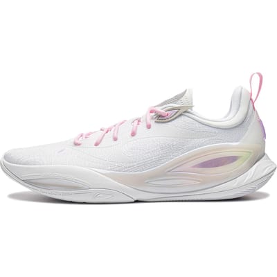 Li Ning DLO2 Russell 2, Pisces Demping Slijtvast Veerkrachtige Grip Lage top Basketbalschoenen Heren Standaard Wit ABPW013-2 43.5 white