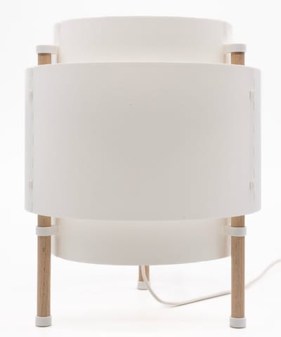 Home 3D® - Tafellamp Wit - Beukenhout - 30 cm - E27‑fitting - Ontworpen en Gemaakt in Nederland