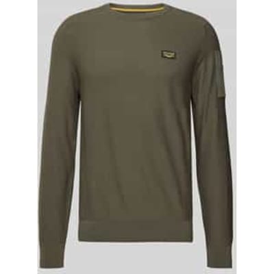 Gebreide pullover met labeldetail