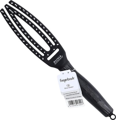 Olivia Garden Fingerbrush Care Iconic Nylon Zwart Small