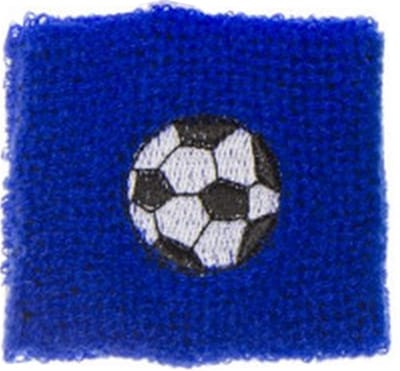 Zweetbandje Voetbal - Blauw - Cadeautje onder de 5 euro