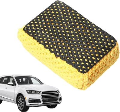 Autospons - Reinigingsspons - Auto Wassen - Ergonomische Grip - 1 Stuk - Geel