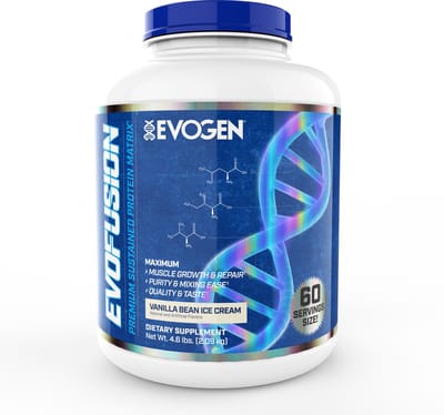 Evogen Nutrition - Evofusion Int Vanilla Bean Ice Cream 60 porties - Spieropbouw - Eiwitten - Sportsupplement