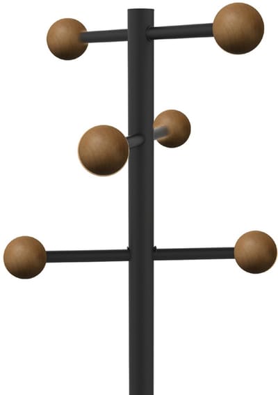 UNiLUX garderobestandaard WELCOME WOOD, 6 haken, zwart