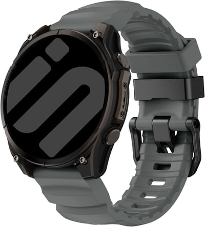 Strap-it Siliconen 'Trail' Bandje geschikt voor Garmin Fenix 9 (Pro) 47mm - Fenix 8 (Pro-E-47mm) - Fenix 7 (Solar-Pro) - 6 (Solar-Pro) - Fenix 5 (Plus) / Forerunner 970 - 965 - 955 - 945 - 935 - 745 / Quatix 8 - 7 - 6 - 5 - Donkergrijs