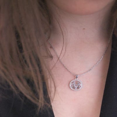 Tweelingen Zodiac Hangers - Zilver en Kristal