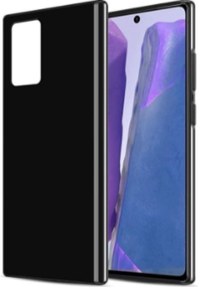 LuxeBass Hoesje geschikt voor Soft TPU Zwart hoesje Silicone Case Samsung Galaxy Note 20 - telefoonhoes - gsm hoes - gsm hoesjes
