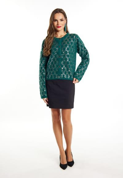 Faina Vest Dames Smaragdgroen