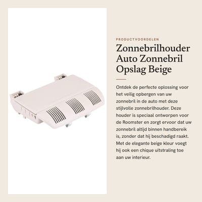 Dailygoods- Zonnebrilhouder Auto - Opslag Houder - Glazen Doos - ABS-kunststof - 18,7x13x4,5 cm - 100% nieuw - Brilhouder