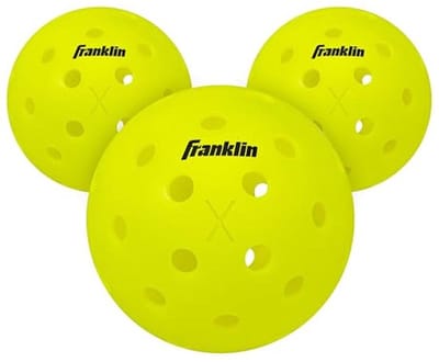 Outdoor Pickleballen - USAPA Goedgekeurd - 3-pack Optisch Geel - Perfect voor Intensief Spel