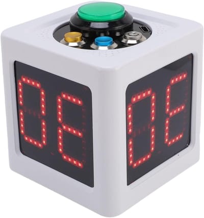 Digitale Schaakklok - Kubus Timer - Spel Tijdbeheer - Vierzijdig Display - 12x12x12 cm - Wit