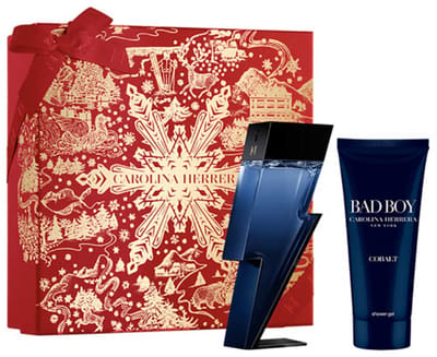 Carolina Herrera Bad Boy Cobalt Giftset - 50 ml - eau de parfum spray + 100 ml showergel - cadeauset voor heren