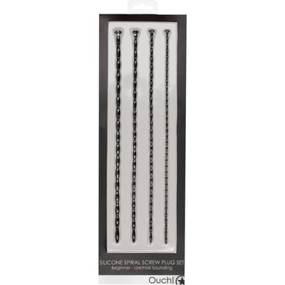 'Silicone Spiral Screw Plug Set Beginners', 4 stuks