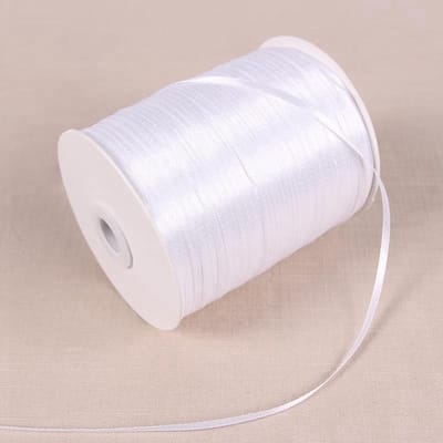 Satin Lint 3mm x 790m Wit Decoratief Lint voor Cadeaus, Bruiloften en Creatieve Projecten
