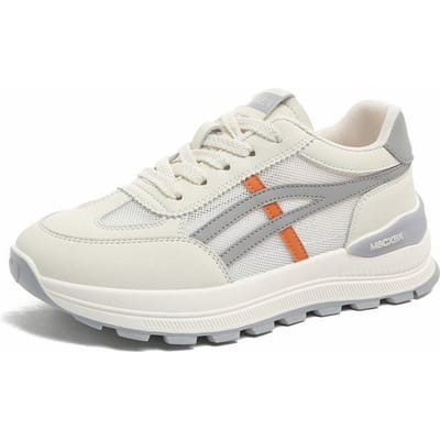 Nieuwe Stijl Zomerschoenen voor Dames Ademende Kleine Witte Schoenen voor Dames Veelzijdige Koreaanse Stijl Sneakers met Dikke Zool en Hoge Schacht Casual Papa Schoenen 41 white