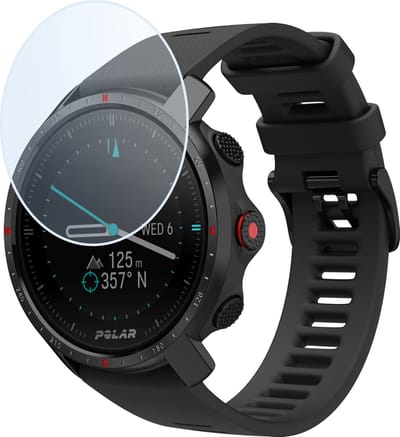 Screenprotector - Geschikt voor Polar Grit X Pro - Extra Sterk - Tempered Glass - Gehard Glas - Beschermglas Screen Cover - Bescherm Protector voor Smartwatch