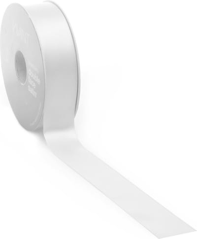 Satijnband Double Face 25mm Wit