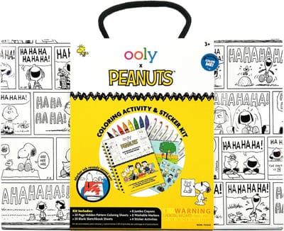 Ooly - Ooly x Peanuts - Snoopy kleur- en stickerset - 8 uitwasbare stiften & kleurpotloden