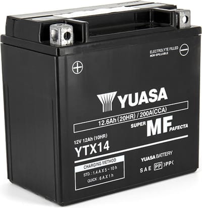 Yuasa SLA-accu voor Aprilia 1000 RSV-motorfiets 1998-2000 YTX14 / AGM / 12 V 12 Ah nieuw