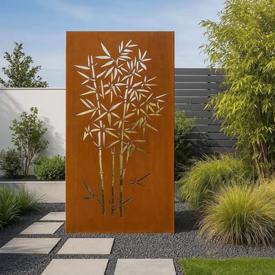 Inkijkbescherming Metaal - Tuindecoratie Roest - Privacy Creëren - Edelroest Afwerking - 180 x 75 cm - Roestbruin