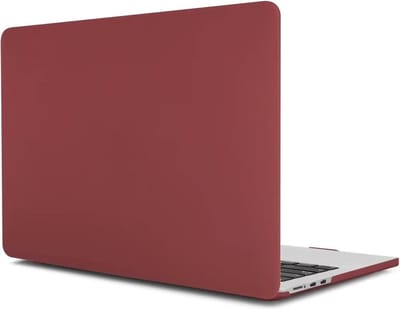 Laptophoes - Geschikt voor MacBook Air 2022 Hoes - Case voor 13.6 inch Air met M2 Chip (2022) - Model A2681 - Mat Wijnrood