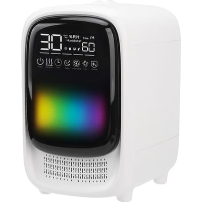 Humidificateur 4 en 1 Grande capacité 3,5 L pour bureau Diffuseur d'huiles essentielles Haut-parleur Bluetooth Lumière LED Colorée EU Version