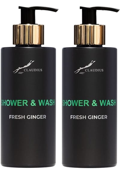 Shower & Wash Fresh Ginger 300 ml - gouden pomp - 2 stuks