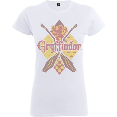 Harry Potter Gryffindor Dames T-shirt - Wit - S
