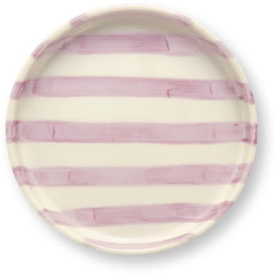 VT Wonen - Gebaksbord Stripes Lila - Magnetron- en vaatwasserbestendig - Duurzaam keramiek