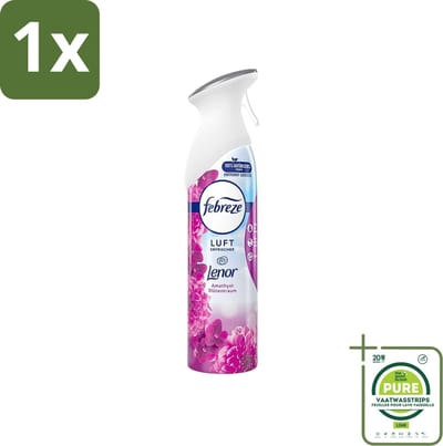 1 x Febreze Amethist Luchtverfrisser Spray - Frisse Bloemen Geur - 300ml - Luchtverfrisser - Geurverwijderaar - Febreze - Amethyst - Frisse Geur