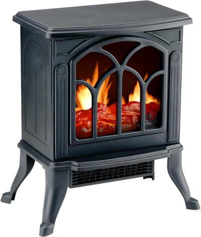 AHD® Sfeerhaard Elektrisch - Tafelhaard - Sfeerhaard - Sfeerhaard met Schouw - Sfeerhaard Elektrisch Wandmontage - Zwart - 42cm x 24cm x 46cm