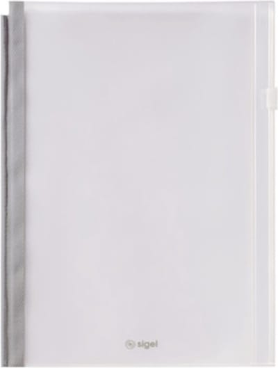 Sigel accessoireszak notitieboek - Conceptum Flex - A5 - grijs met zipsluiting - opbergtas - SI-CF303