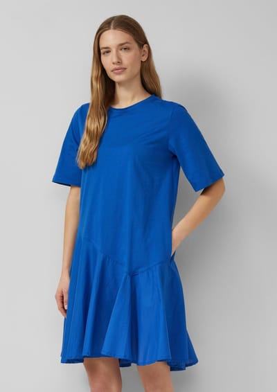 s.Oliver - female - Fabricmix jurk met asymmetrische naad