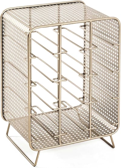 Flessenrek Metaal - Wijnrek Drankrek - Dranken Opbergen - Art Deco Stijl - 30x24x46 cm - Goud