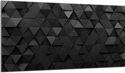 TMK ArtDeko - Glasplaat Bescherming - Zwart - 90x52 cm - Veilig en Veelzijdig