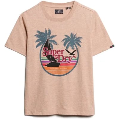 Superdry - Gestreept Outdoor T-shirt met relaxte pasvorm - Dames - T-shirts