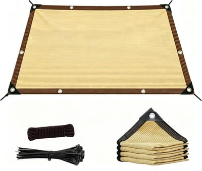 Daity 1 stuk - Buiten schaduwdoek (90% schaduw) — 6,56 x 9,84 ft Zonneschermdoek met versterkte ogen | UV-blokkerende pergoladoek | Privacydoek voor achtertuin, terras en tuin