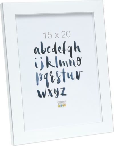 Deknudt Frames Fotolijst - Wit met zilverbies - S41VK1 - 15x20 cm