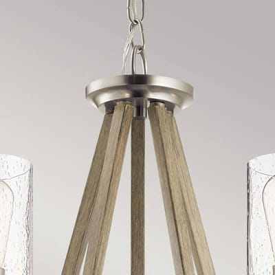 Kichler LED Kroonluchter | 5X E27 Max 60W | Dimbaar | Distressed Antique Grey