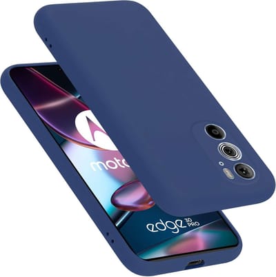 Cadorabo Hoesje geschikt voor Motorola EDGE+ in LIQUID BLAUW - Beschermhoes gemaakt van flexibel TPU silicone Case Cover