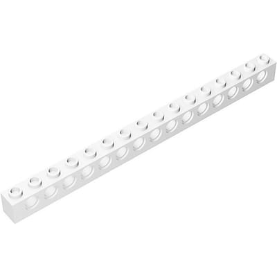 50g/9 Pièces 3703 1x16 Perforé 15 trous Briques de Construction Accessoires Moc Fonctionne Avec featuring Brique Pièces de Rechange Jouet 50g--9PCS blanc