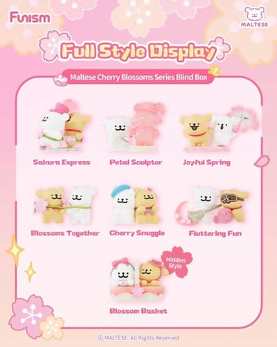 Maltese Cherry Blossoms Series Mini Figures 10 cm Display (6)