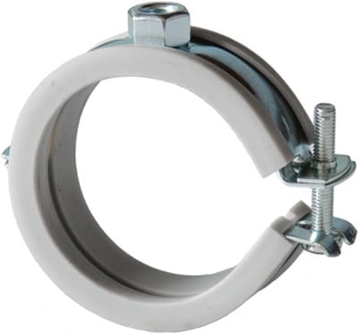 Schuifbare buisklem met siliconen – verzinkt M8, 31–38 mm